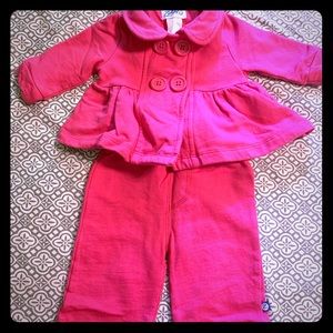 Zutano Pink Cotton Jacket and Pant set